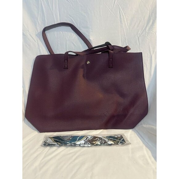 Unbranded Handbags - Purple Faux Leather Tote Bag Women handbag